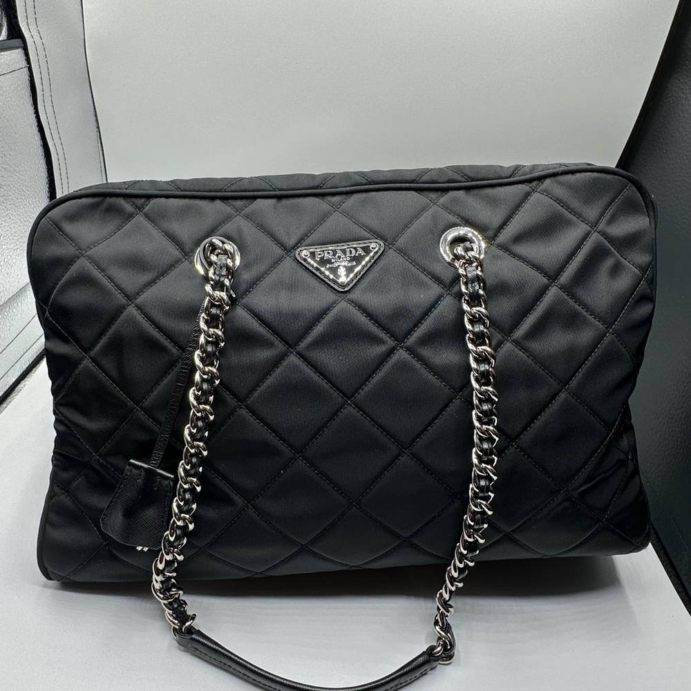 Prada Tessuto Quilted Shoulder Handbag